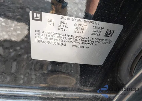 2013 Cadillac Ats Standard z USA, uszkodzony, nr VIN 1G6AA5RA9D0146545